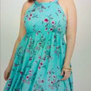 Torrid Teal floral dress